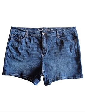 TORRID Women's Denim High Rise Perfect 5" Shorts Vintage Stretch Blue Plus Sz 24